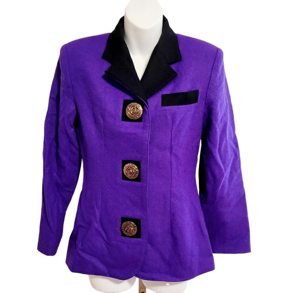 Vintage 90s Top Fashion Buttons Down Blazer Size: Small